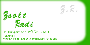 zsolt radi business card